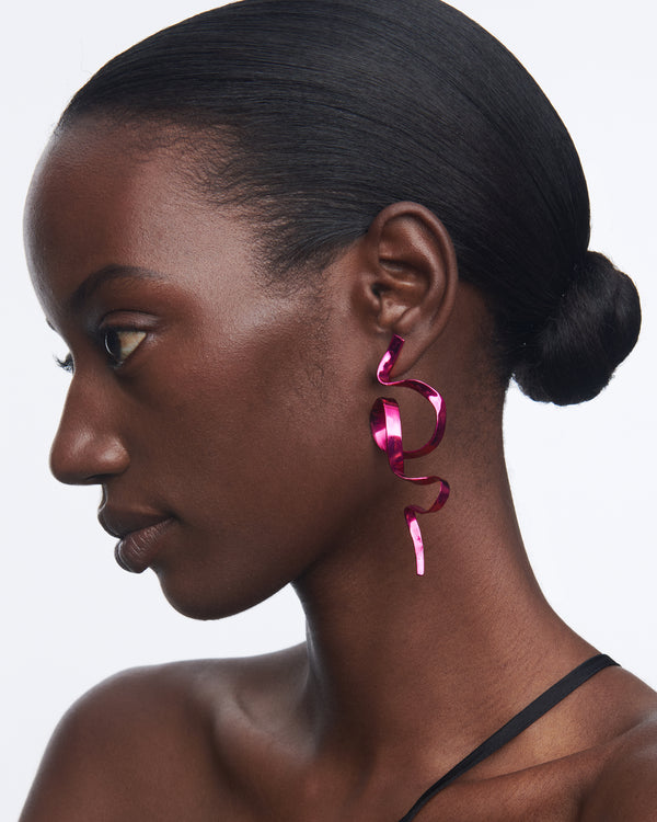 Allegro Ribbon Earrings | Pink