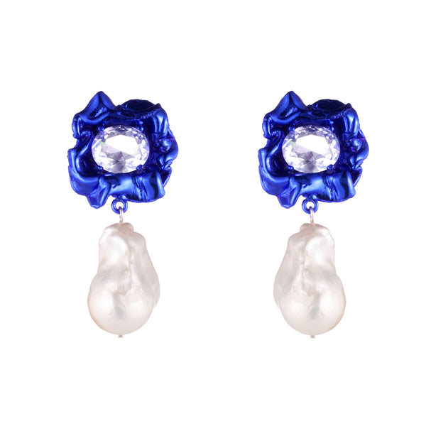 Sterling King newest Barqoue Molten Pearl Earring