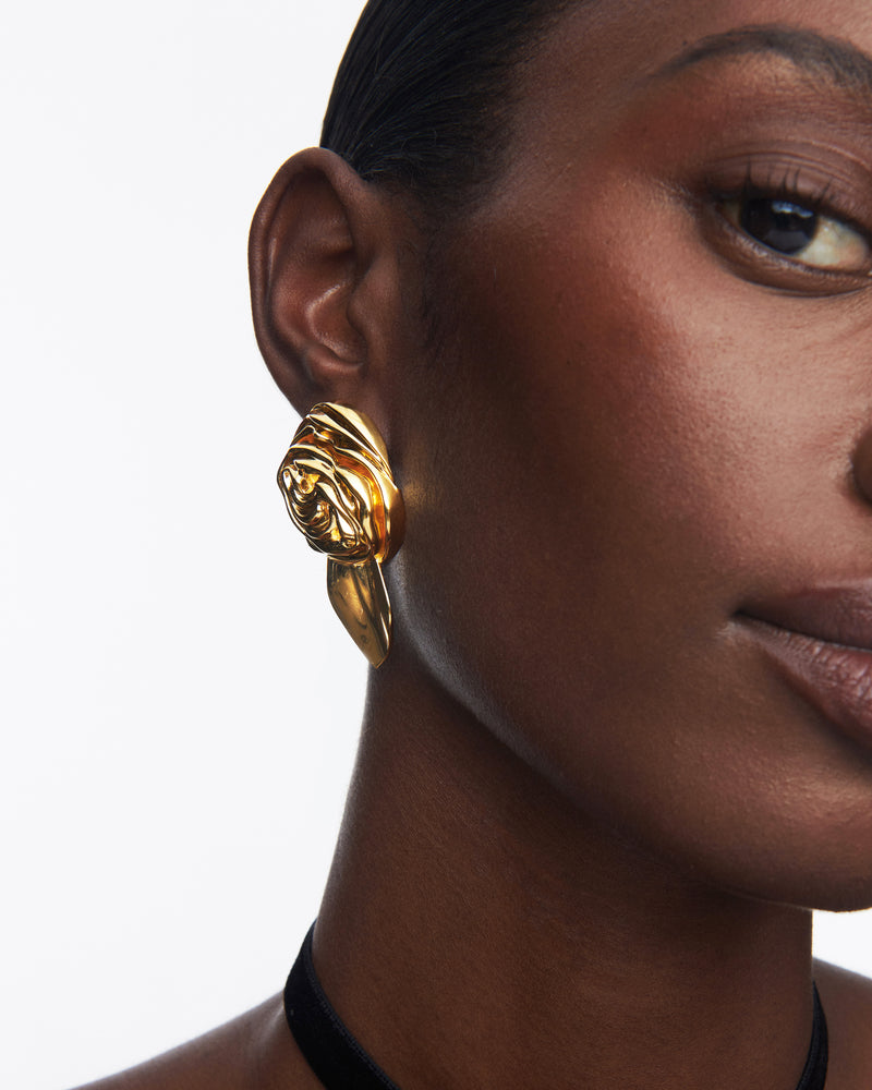 Rosette Earrings | Gold