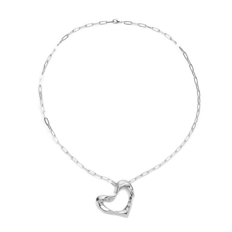 Molten Heart Necklace | Sterling Silver