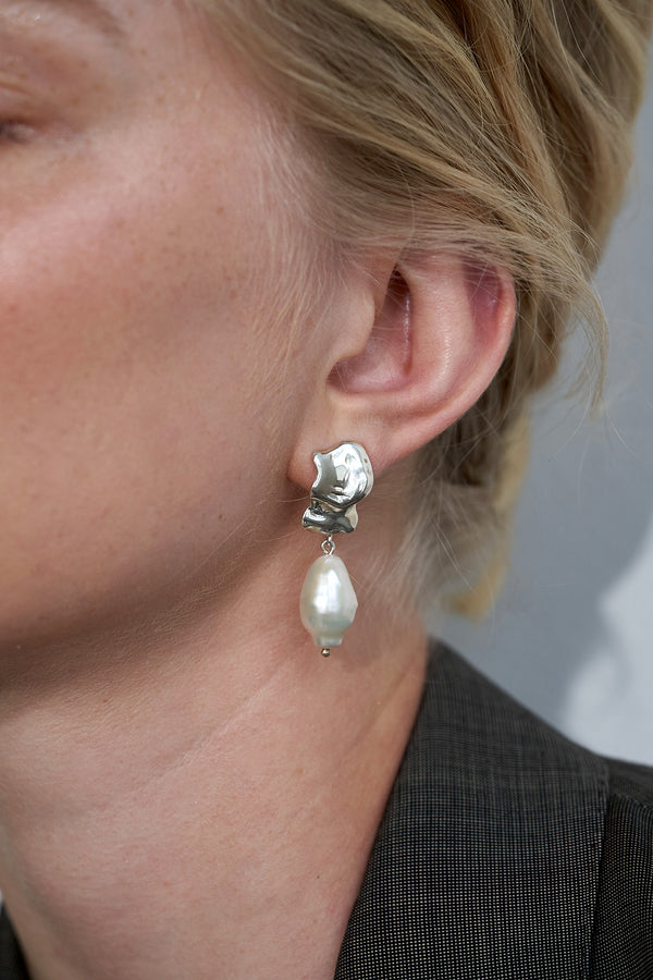 Baroque Pearl Mini Earrings | Sterling Silver