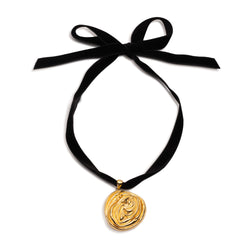 Rosette Pendant Necklace | Gold