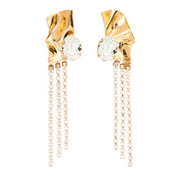 Kiki Crystal Drop Earrings | Gold