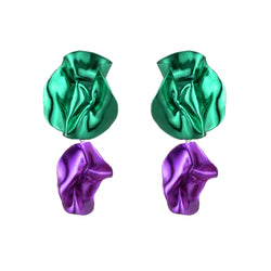 Flashback Fold Earrings | Emerald and Violet