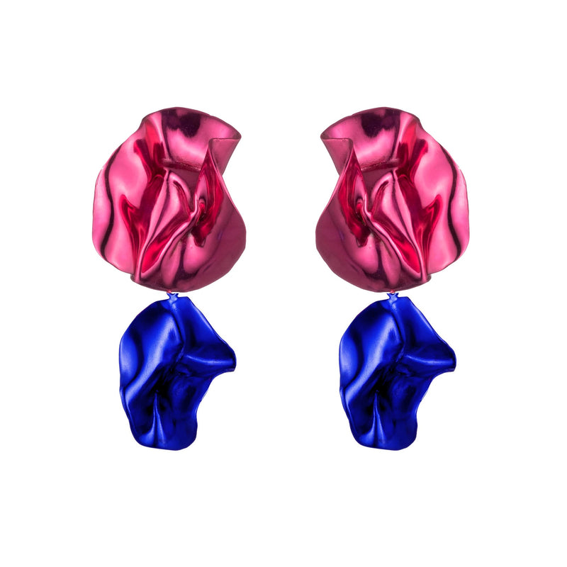 Flashback Fold Earrings | Fuchsia and Violet