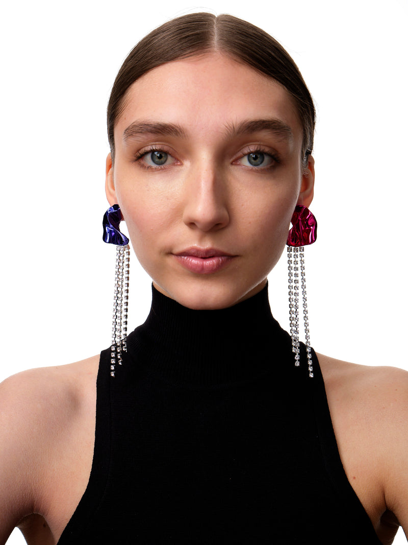 Georgia Crystal Earrings | Fuchsia