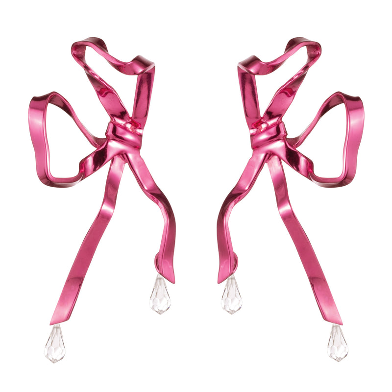 Isabella Bow Earrings | Pink