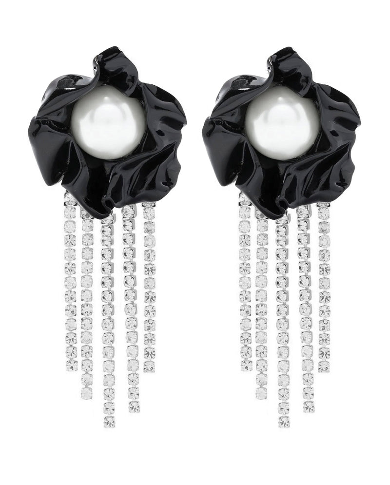 Buy Stylish Latest Design Crystal Black Earrings For Girls And Women Online  In India At Discounted Prices