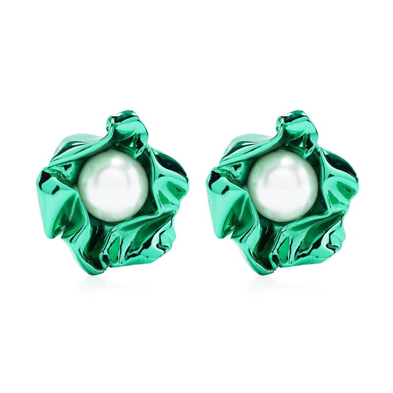 Titania Pearl Earrings | Emerald