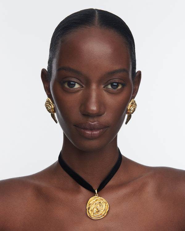 Rosette Earrings | Gold