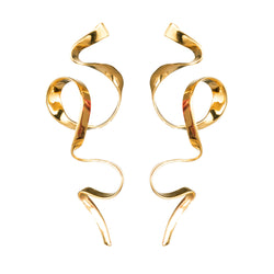 Allegro Ribbon Earrings | Gold