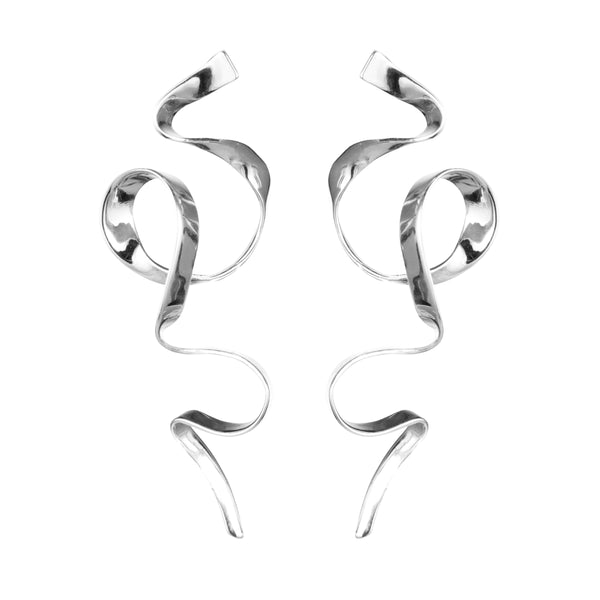 Allegro Ribbon Earrings | Sterling Silver