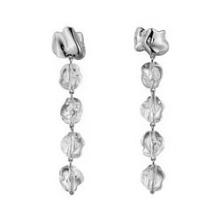 Sterling King Lucite Drip Mini Earrings in Sterling Silver product shot