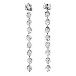 Sterling King Long Lucite Drip Earrings in Sterling Silver product shot