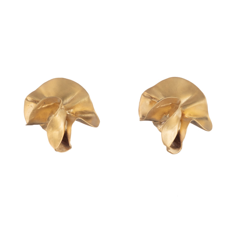 Delphinium Earrings | Satin Gold