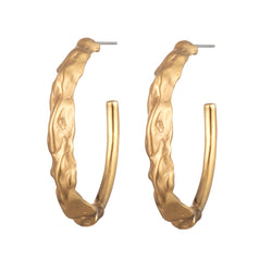 Sterling King Molten Hoops in Satin Gold product shot