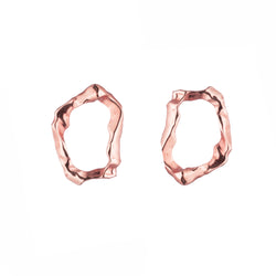 Molten Loop Earrings | Rose Gold