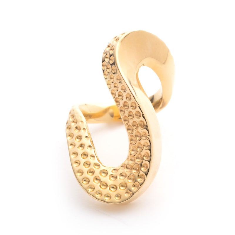 Sterling King Lithop Wave Ring in Gold product shot