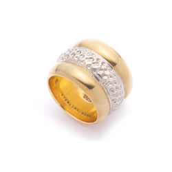 Trinity Band Ring | Two Tone Gold and Silver
