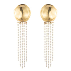 Orbit Crystal Drop Earrings | Gold