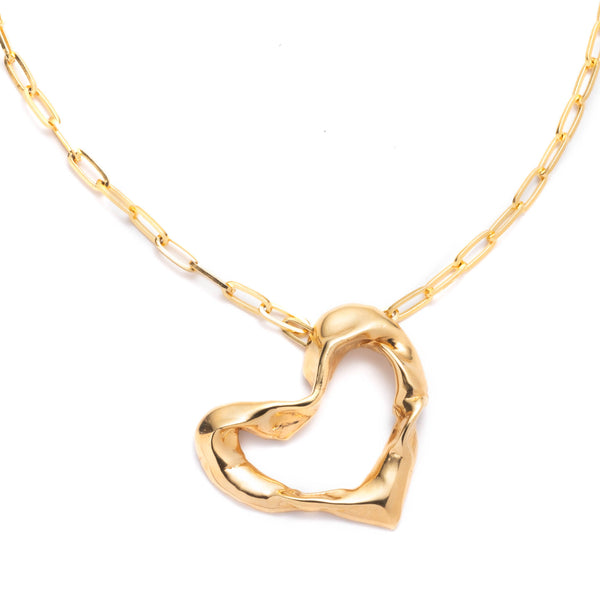 Molten Heart Necklace | Gold