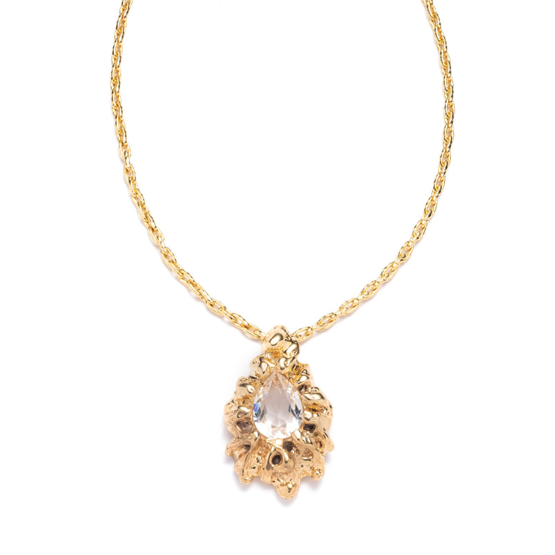 Liquid Crystal Pendant Necklace | Gold