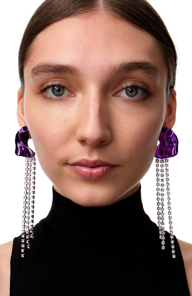 Georgia Crystal Earrings | Violet