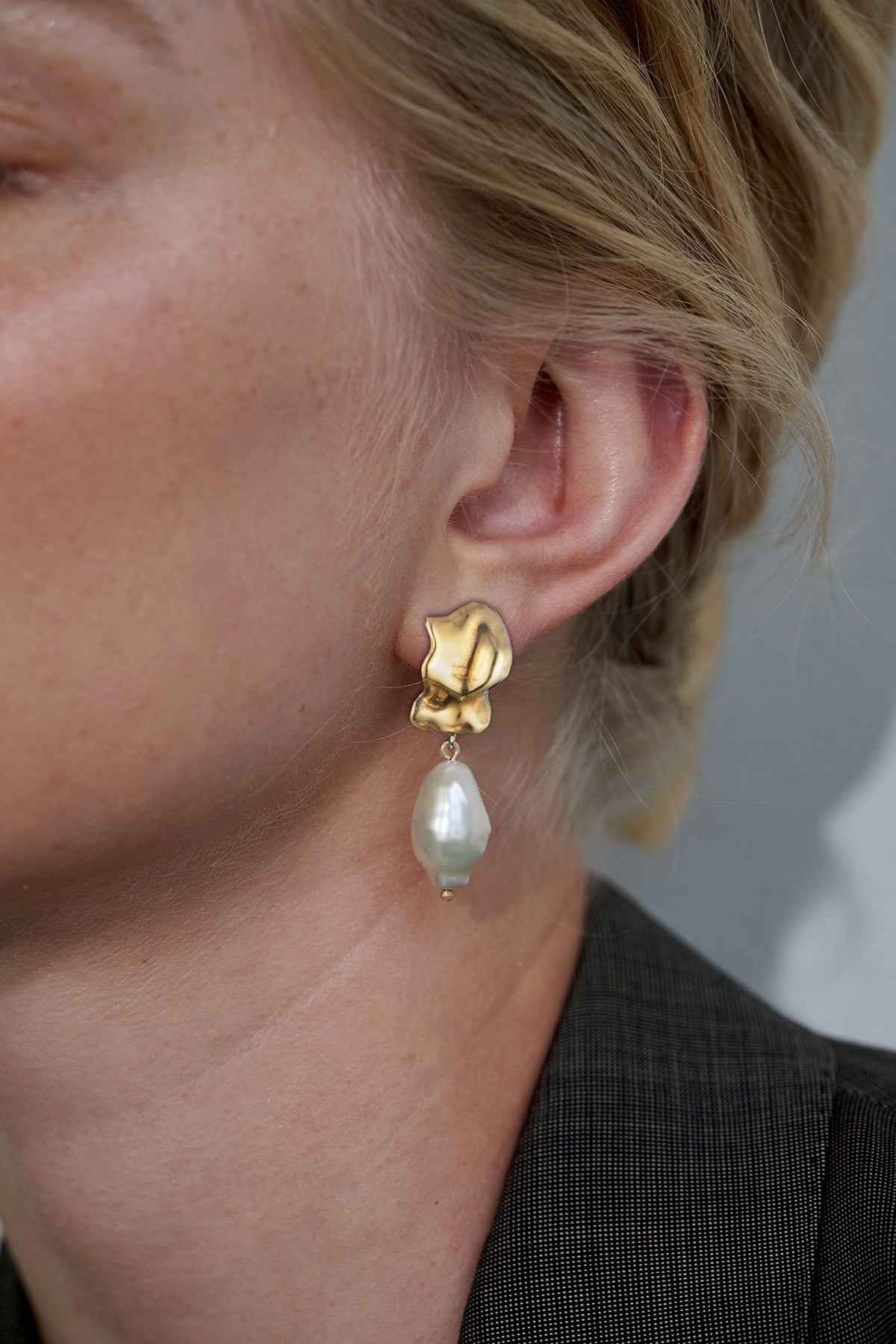 Baroque Pearl Mini Earrings | Gold – Sterling King