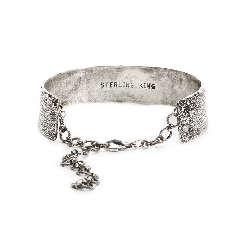 Sterling King Striae Choker Necklace in Silver product shot