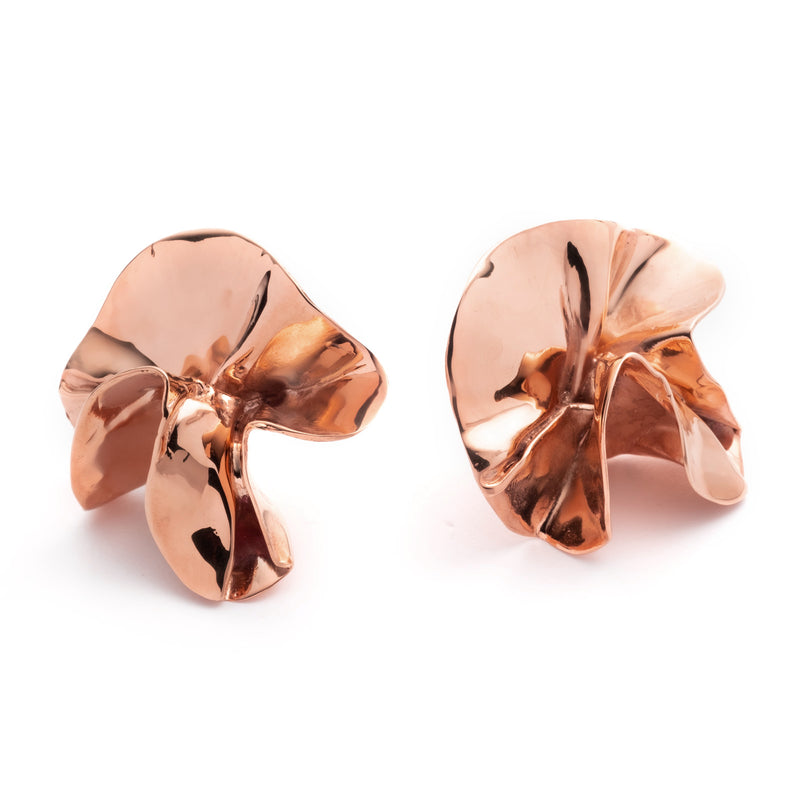 Delphinium Earrings | Satin Gold