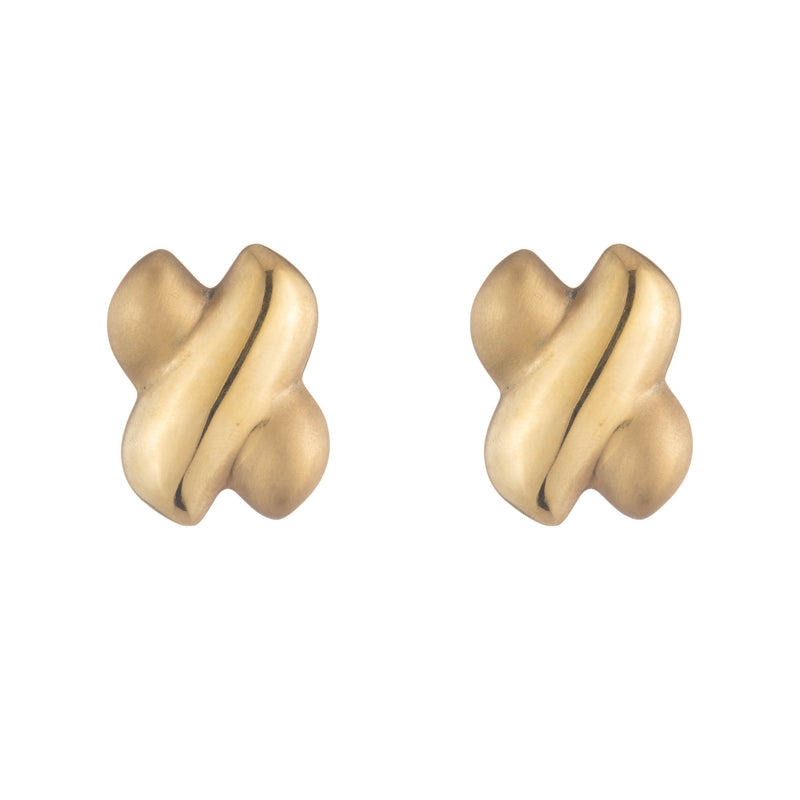 Bubble X Earrings | Gold