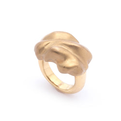 Sterling King Molten Ring in Matte Gold product shot
