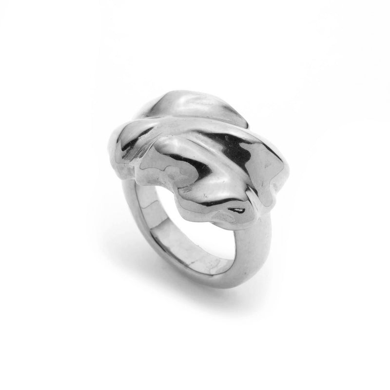 Sterling King Molten Ring in Mirror Sterling Silver product shot