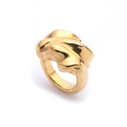 Sterling King Molten Ring in Mirror Gold product shot