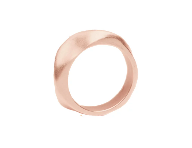 Satin Ridge Ring | Rose Gold