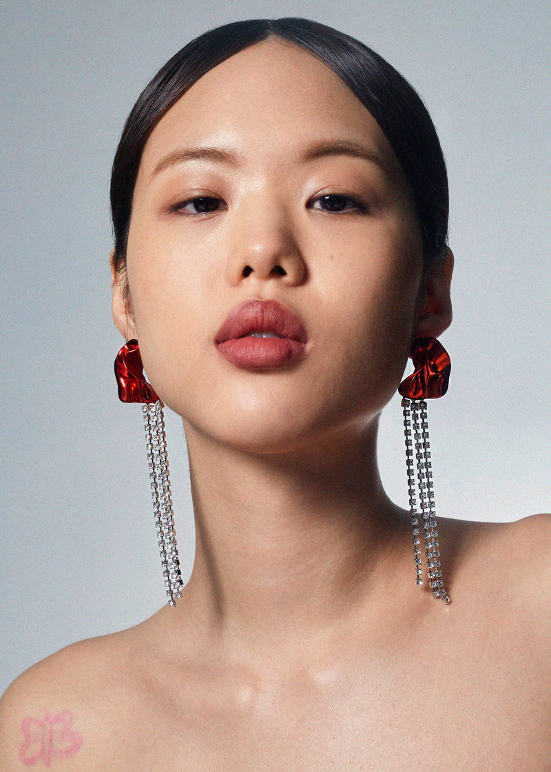 Georgia Crystal Earrings | Ruby Red
