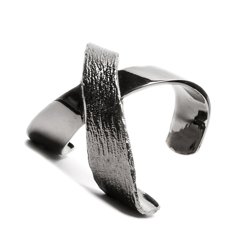 Sterling King X Cuff in Black Rhodium product shot