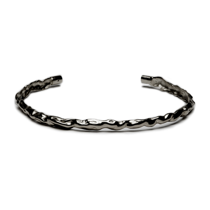 Sterling King Mismatched Molten Choker in Black Rhodium product shot