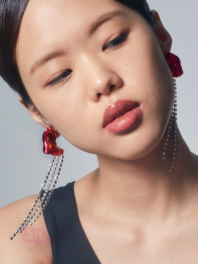 Georgia Crystal Earrings | Ruby Red