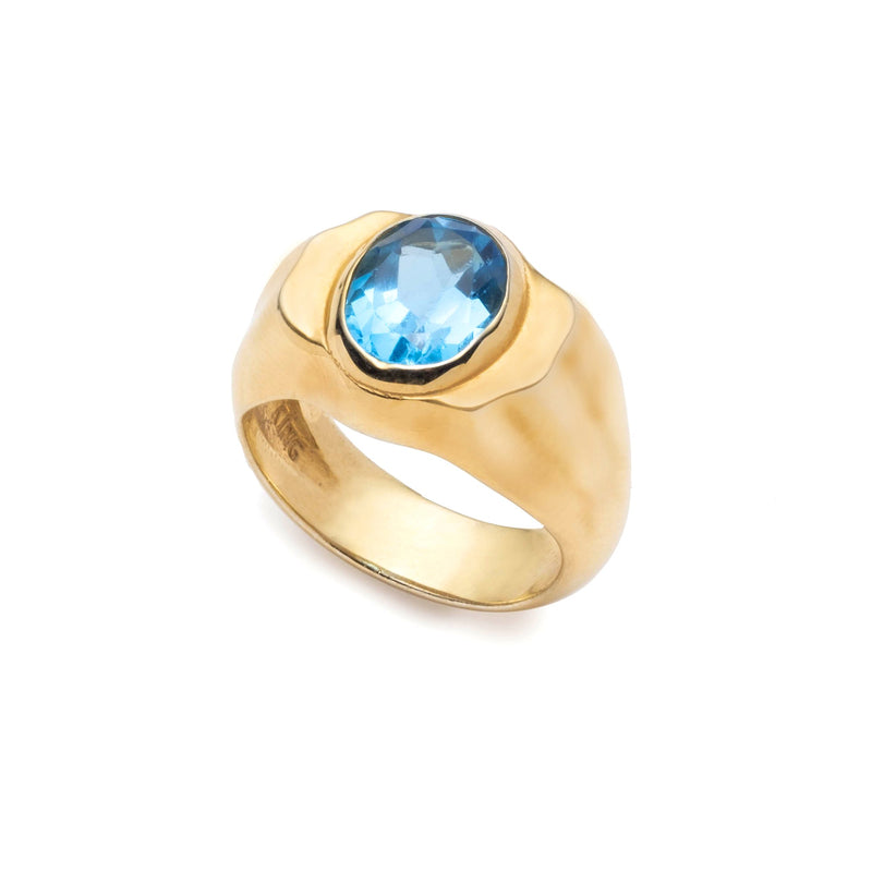 Ruby Ripple Signet Ring | Gold
