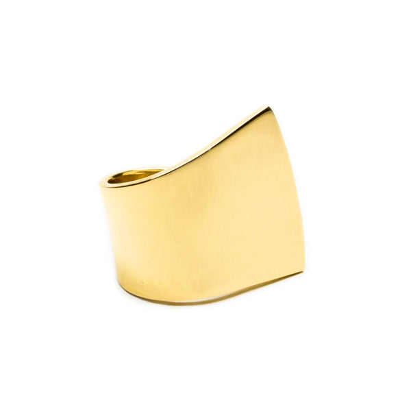 Sterling King Overlap Ring in Gold product shot