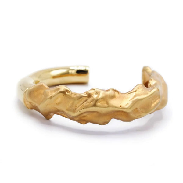 Sterling King Molten Cuff in Matte Gold product shot