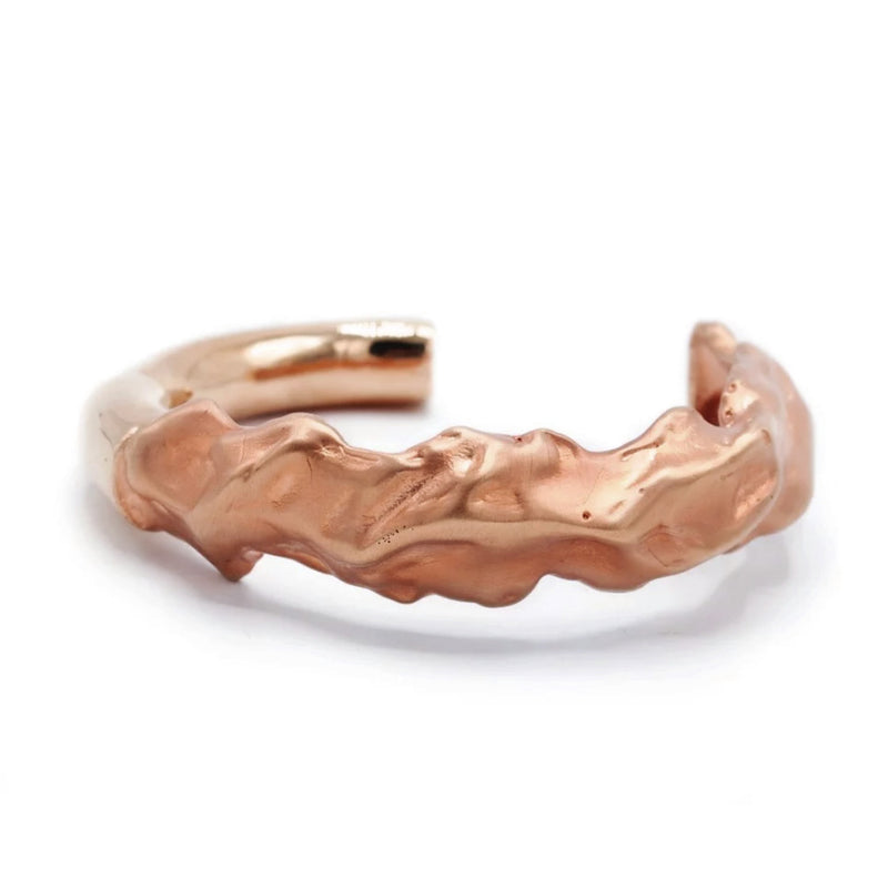 Sterling King Molten Cuff in Matte Rose Gold product shot