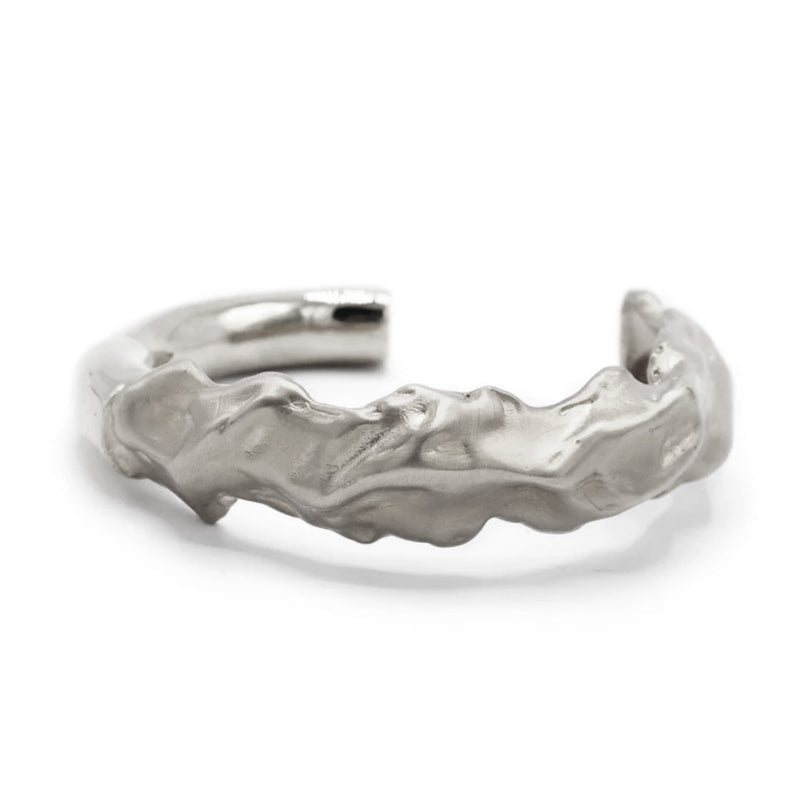 Sterling King Molten Cuff in Matte Silver product shot
