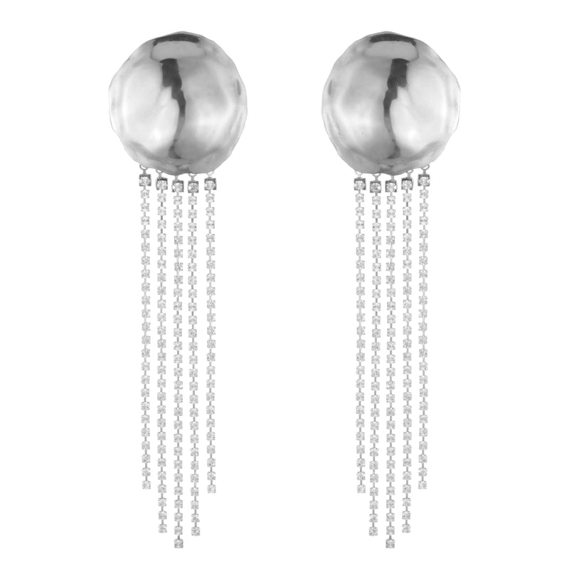 Orbit Crystal Drop Earrings | Sterling Silver