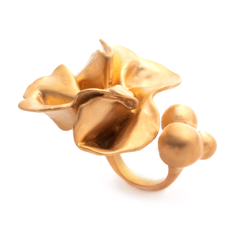 Sterling King Delphinium Ring in Matte Gold product shot