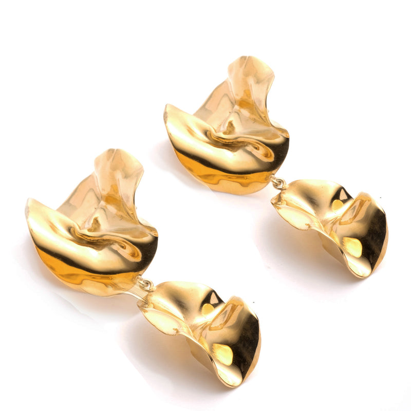 The Fold Earrings | Gold – Sterling King
