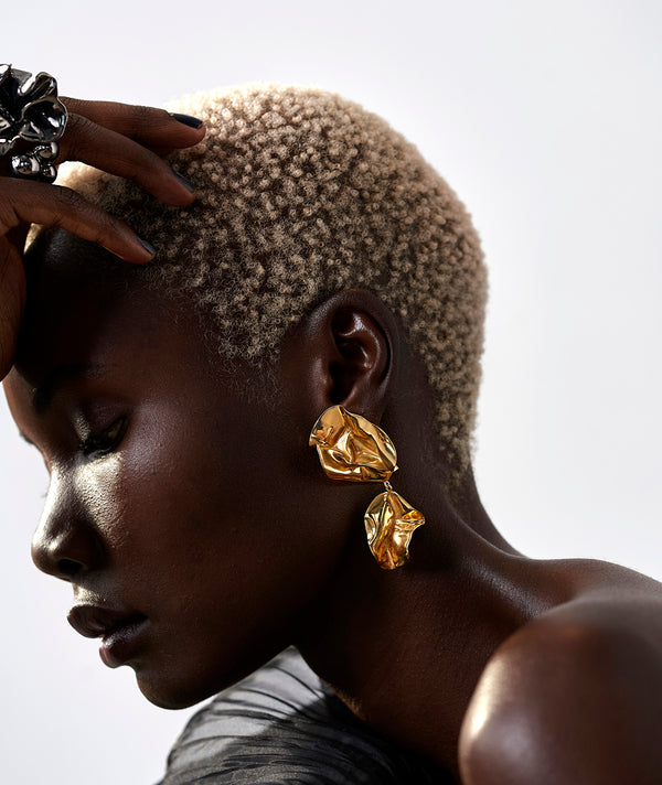 The Fold Earrings | Gold