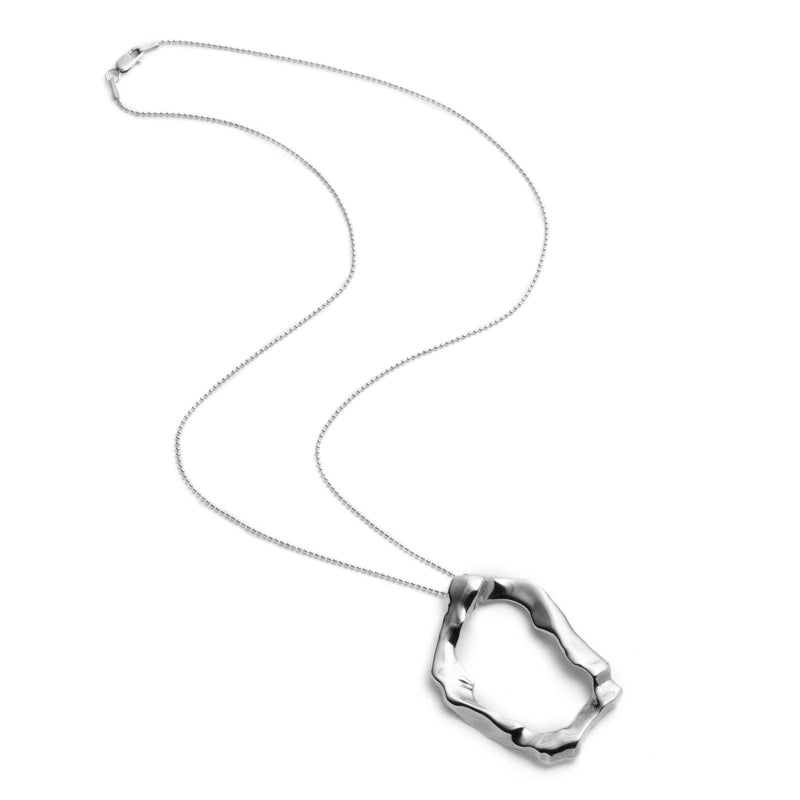 Molten Pendant Necklace | Matte Gold